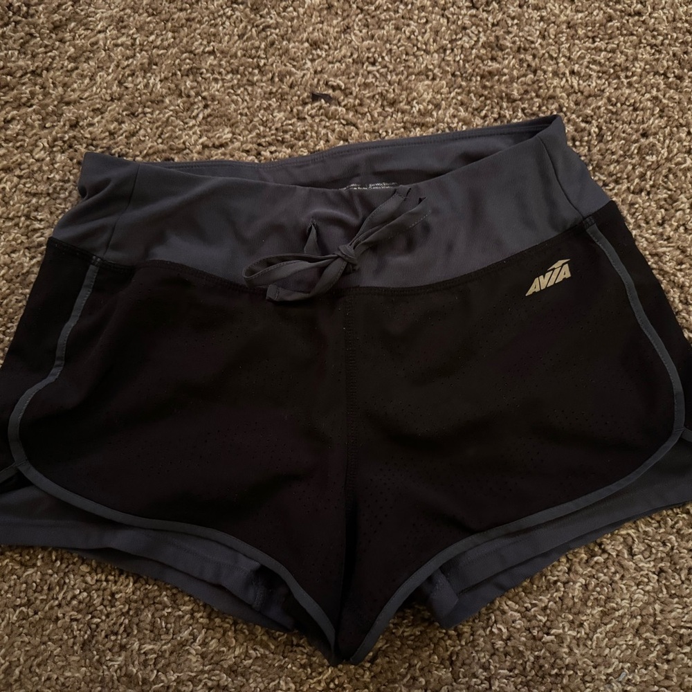Avia Women's Athletic Shorts in Black and Gray
